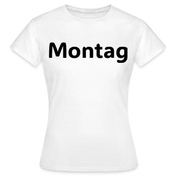 Motivations Montag Wochenstart - T-shirt Femme - blanc - Devant - AI Model Female 172 dark (172cm)
