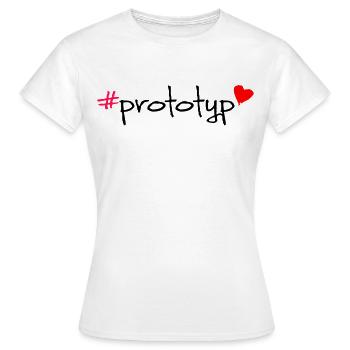 Hashtag prototype Inscription T-shirt - T-shirt Femme - blanc - Devant - AI Model Female 172 dark (172cm)
