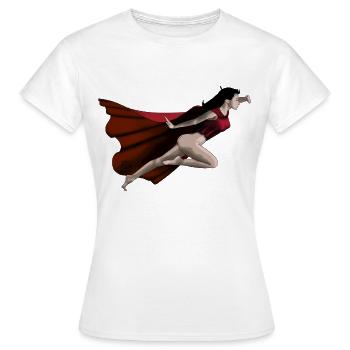 women of steel by CustomStyle - Women's T-Shirt - white - Front - AI Model Female 172 dark (172cm)