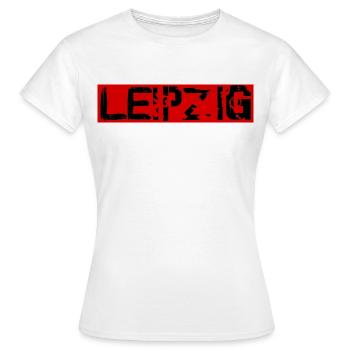 Leipzig - Frauen T-Shirt - Weiß - Vorne - AI Model Female 172 dark (172cm)