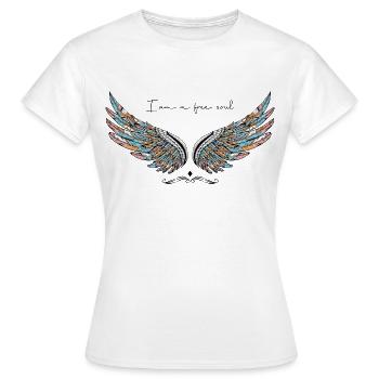 I am a free soul - Women's T-Shirt - white - Front - AI Model Female 172 dark (172cm)