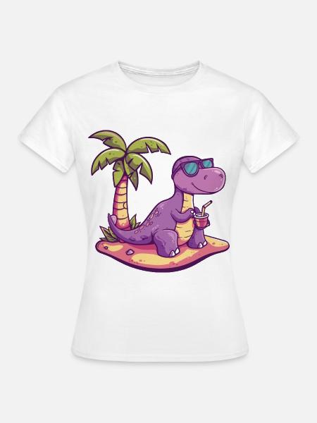 Dinosaurier brontosaurus Sommer - Frauen T-Shirt - Weiß