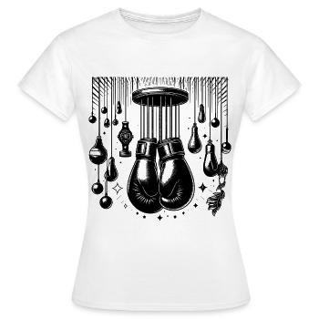 Coach Boxe | entraineur de boxe - T-shirt Femme - blanc - Devant - AI Model Female 172 dark (172cm)