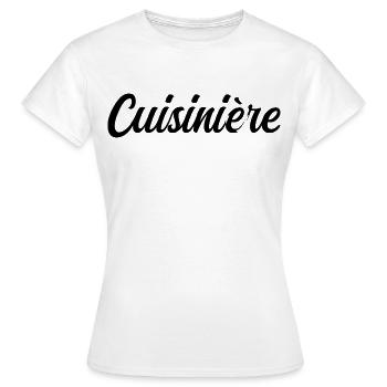 Cuisinière Cheffe Cuisine Gastronomie Professionne - T-shirt Femme - blanc - Devant - AI Model Female 172 dark (172cm)