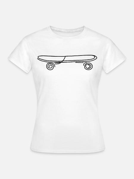 Skateboard - Frauen T-Shirt - Weiß