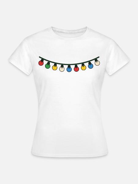 Festliche Weihnachtslichter im Weihnachtsglanz - Frauen T-Shirt - Weiß