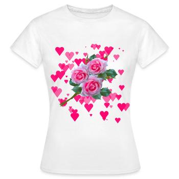 Blumenstrauß - Frauen T-Shirt - Weiß - Vorne - AI Model Female 172 dark (172cm)