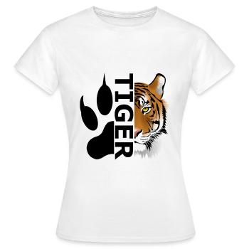Tiger - Frauen T-Shirt - Weiß - Vorne - AI Model Female 172 dark (172cm)