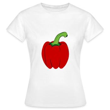 Paprika - Frauen T-Shirt - Weiß - Vorne - AI Model Female 172 dark (172cm)