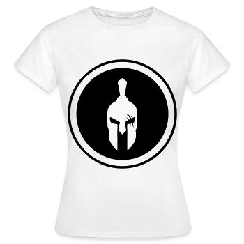 Spartaner Helm - Frauen T-Shirt - Weiß - Vorne - AI Model Female 172 dark (172cm)