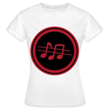 Partitions musicales - T-shirt Femme - blanc - Devant - AI Model Female 172 dark (172cm)