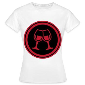 Wein Gläser - Frauen T-Shirt - Weiß - Vorne - AI Model Female 172 dark (172cm)