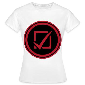 Tick the box - Women's T-Shirt - white - Front - AI Model Female 172 dark (172cm)
