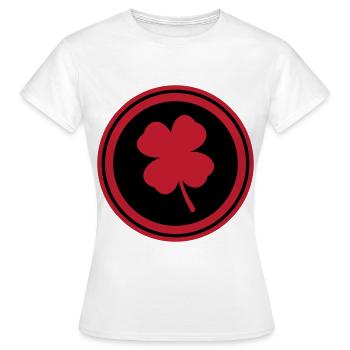 Symbole du trèfle - T-shirt Femme - blanc - Devant - AI Model Female 172 dark (172cm)