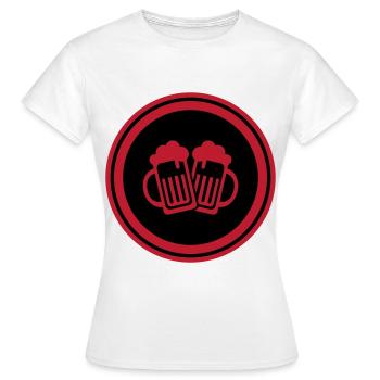 Bierglas Symbol - Frauen T-Shirt - Weiß - Vorne - AI Model Female 172 dark (172cm)