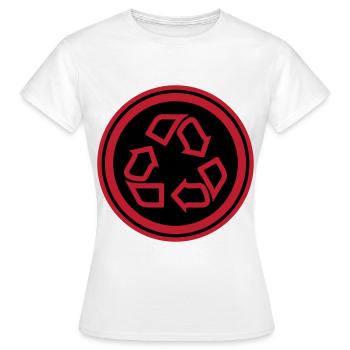 Symbole de recyclage - T-shirt Femme - blanc - Devant - AI Model Female 172 dark (172cm)