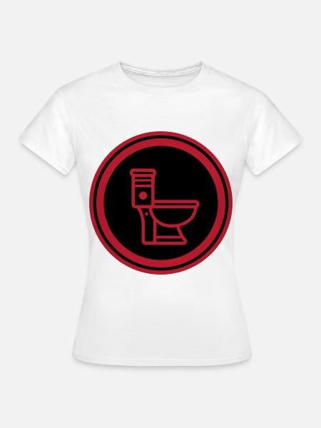 Wc Toilette - Frauen T-Shirt - Weiß