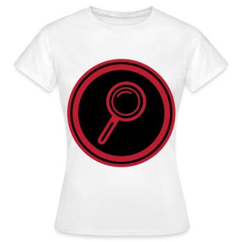 Lupe Symbol - Frauen T-Shirt - Weiß - Vorne - AI Model Female 172 dark (172cm)