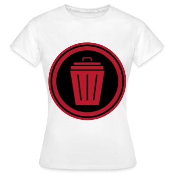 Icône de poubelle - T-shirt Femme - blanc - Devant - AI Model Female 172 dark (172cm)