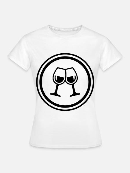 Wein Gläser - Frauen T-Shirt - Weiß