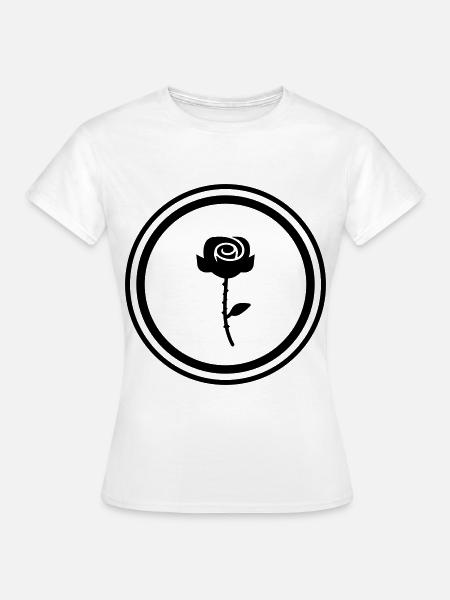 Rose Symbol - Frauen T-Shirt - Weiß