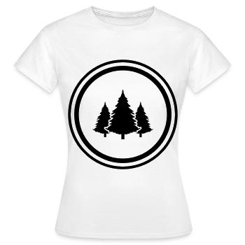 Baum Wald Tanne - Frauen T-Shirt - Weiß - Vorne - AI Model Female 172 dark (172cm)