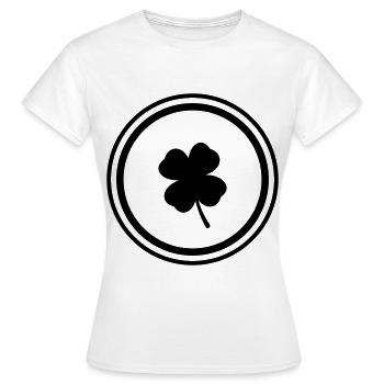 Symbole du trèfle - T-shirt Femme - blanc - Devant - AI Model Female 172 dark (172cm)