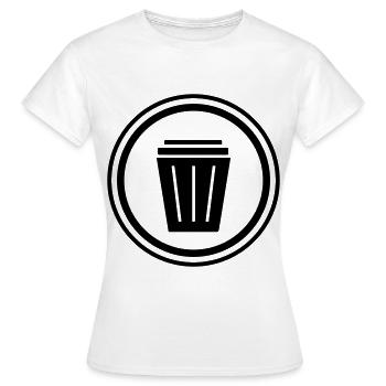 Icône de poubelle - T-shirt Femme - blanc - Devant - AI Model Female 172 dark (172cm)