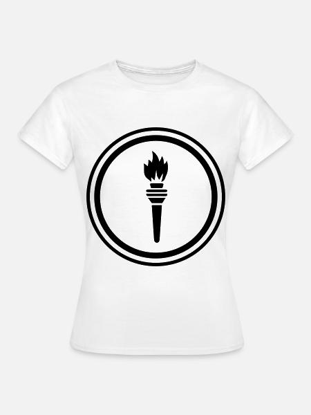 Flamme Symbol - Frauen T-Shirt - Weiß