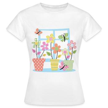 My Blue Window - Women's T-Shirt - white - Front - AI Model Female 172 dark (172cm)
