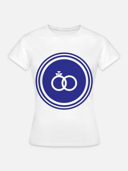 Eheringe Ring Hochzeit - Frauen T-Shirt - Weiß