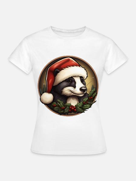 Dachs Weihnachten - Frauen T-Shirt - Weiß