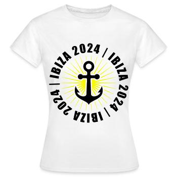 Jours fériés à Ibiza 2024 - T-shirt Femme - blanc - Devant - AI Model Female 172 dark (172cm)