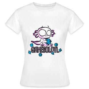 GAMESOLOTL axolotl player - Women's T-Shirt - white - Front - AI Model Female 172 dark (172cm)