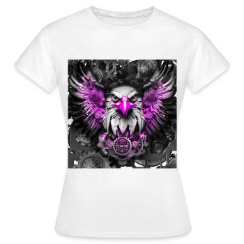 Steampunk Retro Style Greifvogel - Frauen T-Shirt - Weiß - Vorne - AI Model Female 172 dark (172cm)
