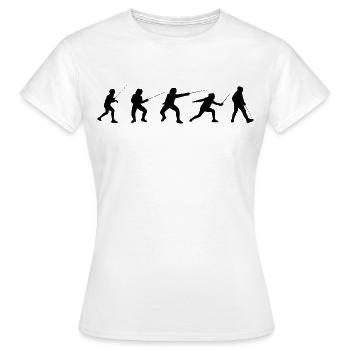 Tactiques d’escrime - T-shirt Femme - blanc - Devant - AI Model Female 172 dark (172cm)