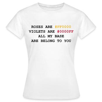 NERD HUMOR: Liebesbrief - Frauen T-Shirt - Weiß - Vorne - AI Model Female 172 dark (172cm)