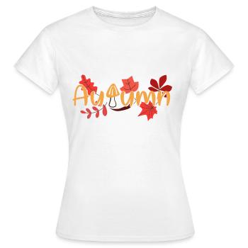 AUTOMNE AUTOMNE - T-shirt Femme - blanc - Devant - AI Model Female 172 dark (172cm)