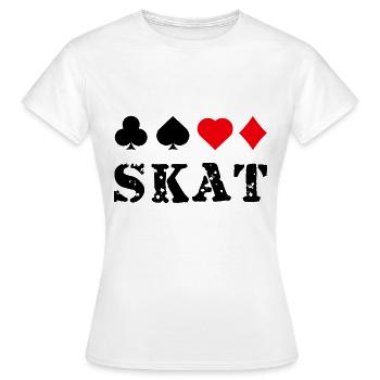 Cartes de skate - T-shirt Femme - blanc - Devant - AI Model Female 172 dark (172cm)