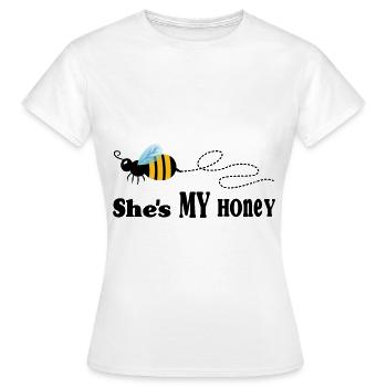 Elle est mon chéri - T-shirt Femme - blanc - Devant - AI Model Female 172 dark (172cm)