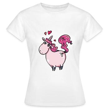licorne,licorn,fée,cadeau,bébé fille,bébé,naissanc - T-shirt Femme - blanc - Devant - AI Model Female 172 dark (172cm)