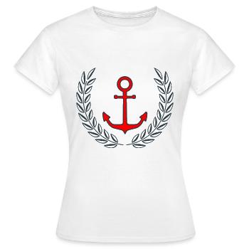 Ancre maritime - T-shirt Femme - blanc - Devant - AI Model Female 172 dark (172cm)