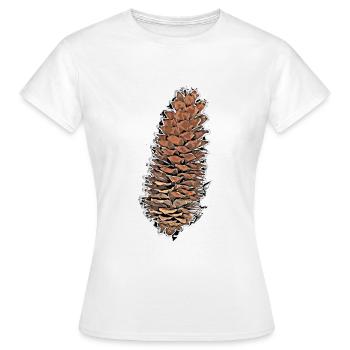 Pommes de pin - T-shirt Femme - blanc - Devant - AI Model Female 172 dark (172cm)