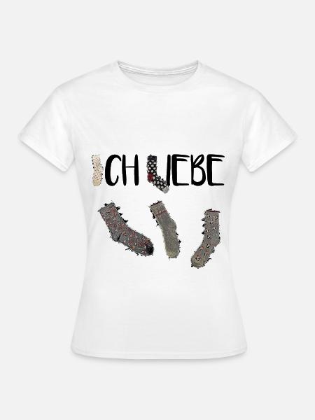Ich liebe Socken! - Frauen T-Shirt - Weiß