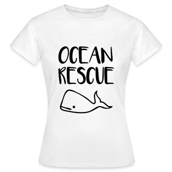 Ocean Rescue! Sauvez les océans! - T-shirt Femme - blanc - Devant - AI Model Female 172 dark (172cm)