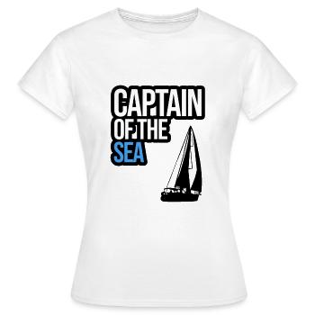 Captain of the Sea! Captain of the sea and the sea - Women's T-Shirt - white - Front - AI Model Female 172 dark (172cm)