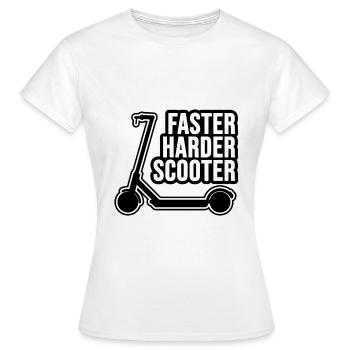 Faster Scooter - T-shirt Femme - blanc - Devant - AI Model Female 172 dark (172cm)
