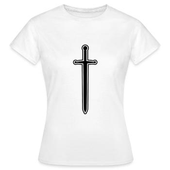 Épée - T-shirt Femme - blanc - Devant - AI Model Female 172 dark (172cm)