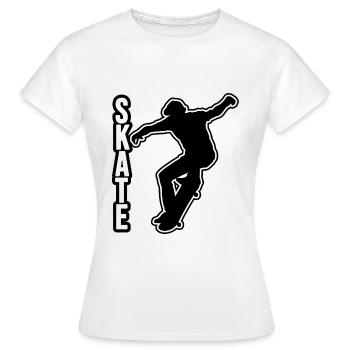 Skate - Skater - T-shirt Femme - blanc - Devant - AI Model Female 172 dark (172cm)