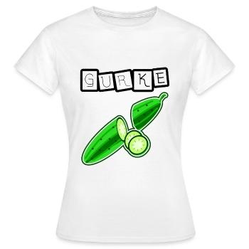 Gurke - Frauen T-Shirt - Weiß - Vorne - AI Model Female 172 dark (172cm)